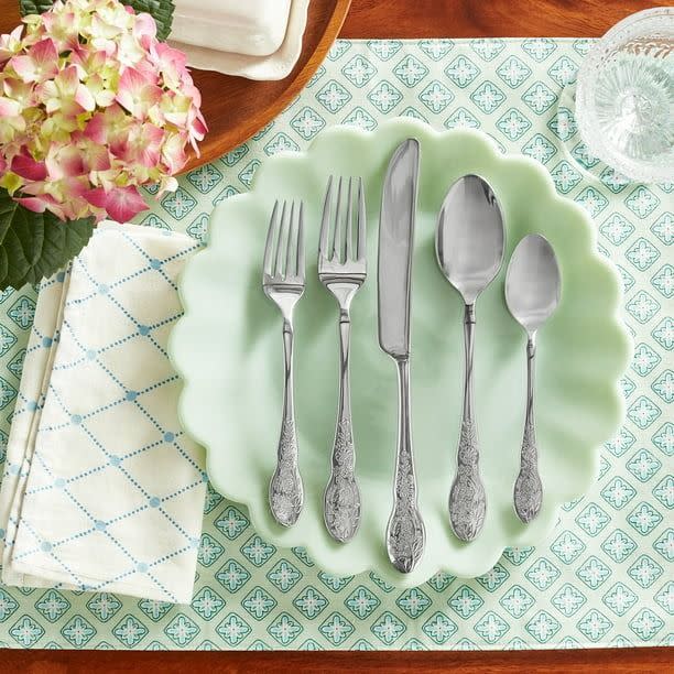 <p><a href="https://go.redirectingat.com?id=74968X1596630&url=https%3A%2F%2Fwww.walmart.com%2Fip%2FThe-Pioneer-Woman-Mazie-20-Piece-Flatware-Set-Service-for-4%2F354697235&sref=https%3A%2F%2Fwww.thepioneerwoman.com%2Fproducts%2Fa39943694%2Fthe-pioneer-woman-walmart-talk-shop-live%2F" rel="nofollow noopener" target="_blank" data-ylk="slk:Shop Now;elm:context_link;itc:0;sec:content-canvas" class="link ">Shop Now</a></p><p>The Pioneer Woman Mazie 20-Piece Flatware Set </p><p>walmart.com</p><p>$34.97</p>