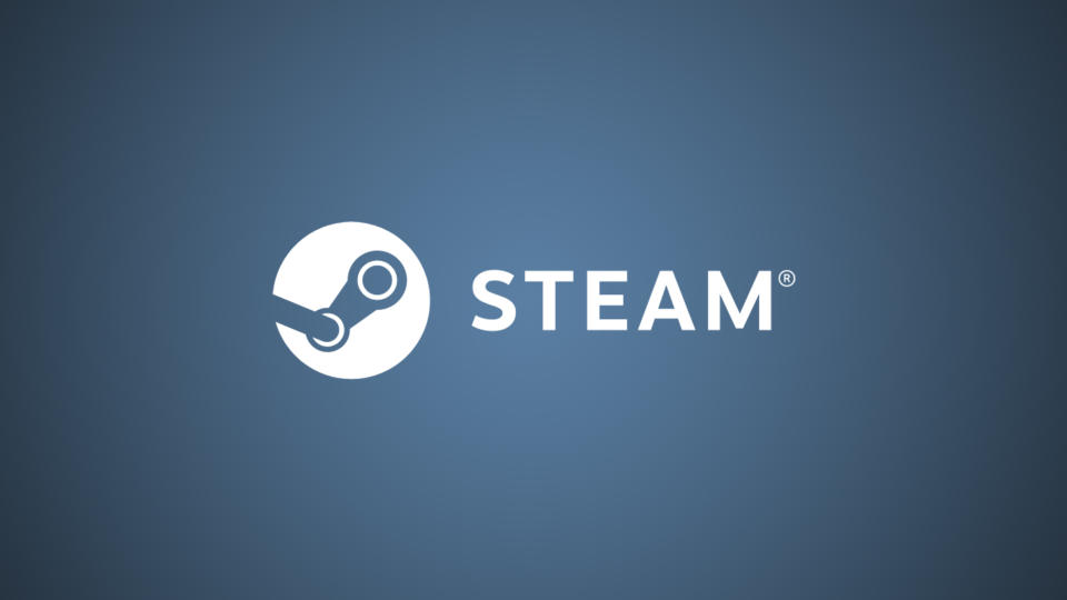 Steam logo on blue_1080