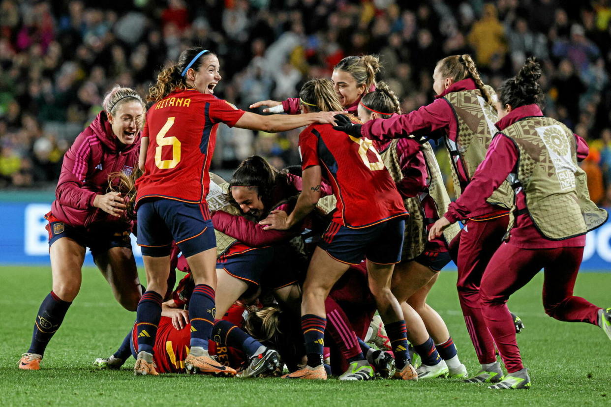 L'Espagne remporte la 9e édition de la Coupe du monde féminine.  - Credit:MARTY MELVILLE / AFP