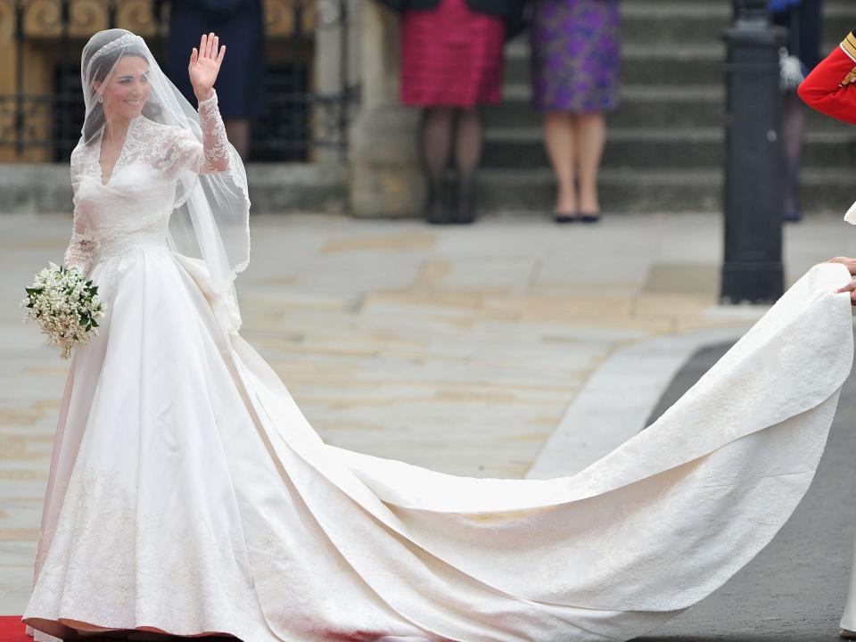 Kate Middleton on her wedding day.