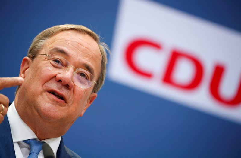 FILE PHOTO: CDU candidate for chancellor Laschet holds news conference in Berlin