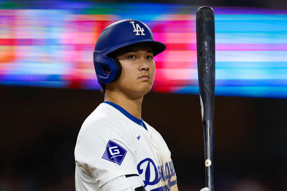 Shohei Ohtani made his first appearance at Angel Stadium in a visiting uniform on Tuesday. (File photo by Brandon Sloter/Image Of Sport/Getty Images)