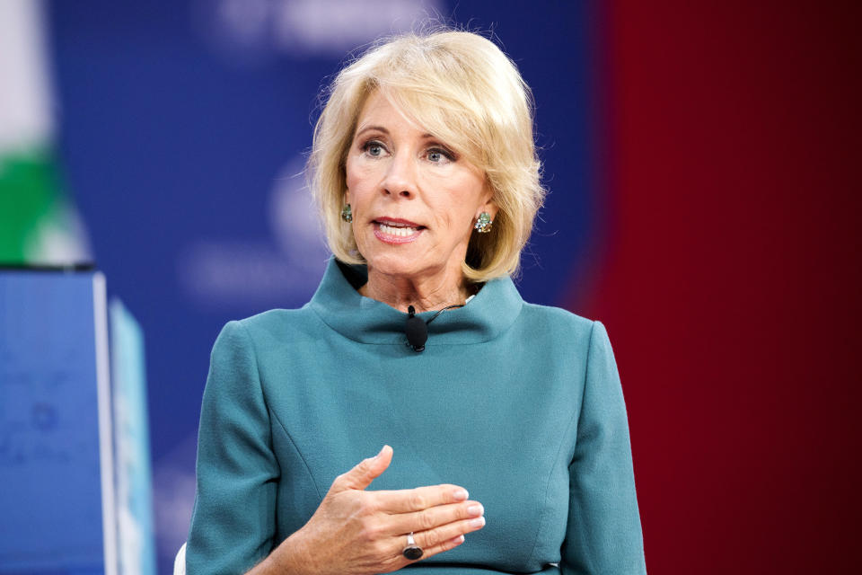 Image: Betsy DeVos (Michael Brochstein / SOPA Images/LightRocket via Getty Images file)