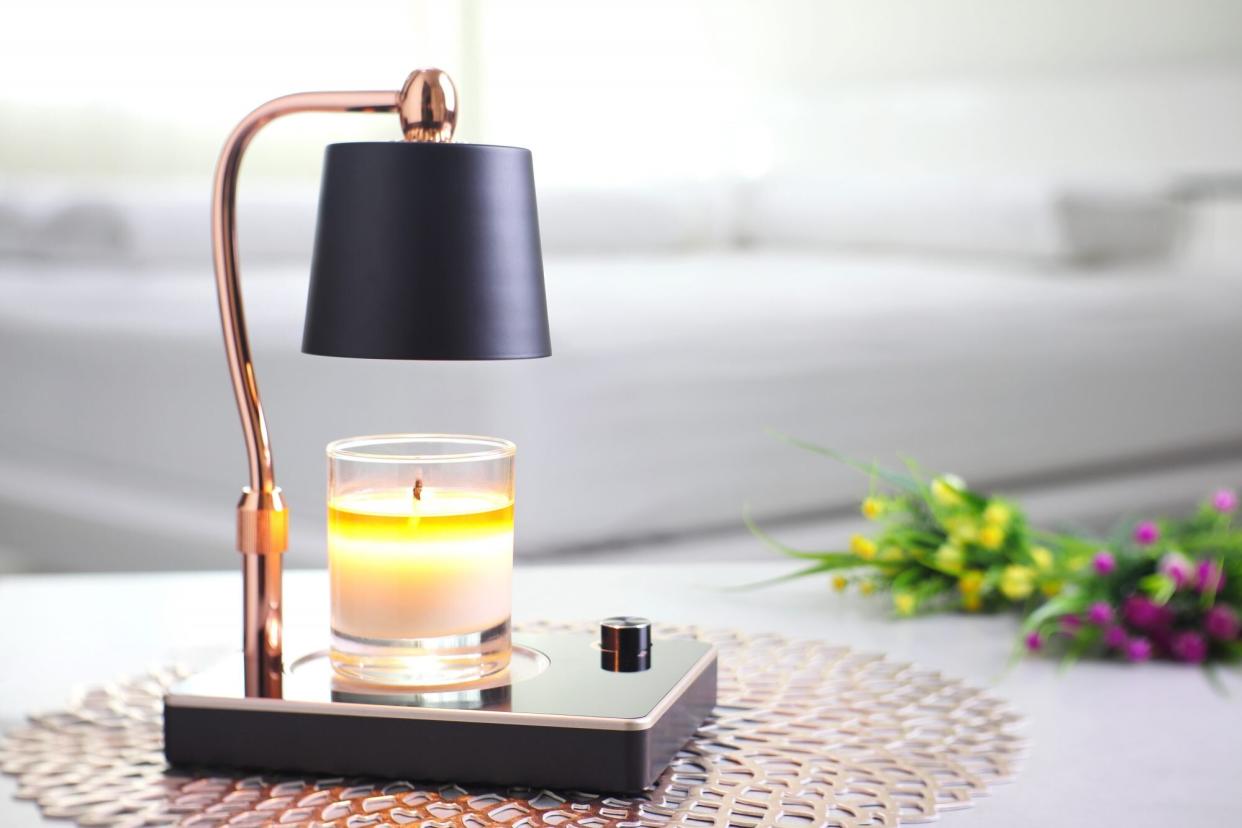 luxury modern candle warmer on coffee table