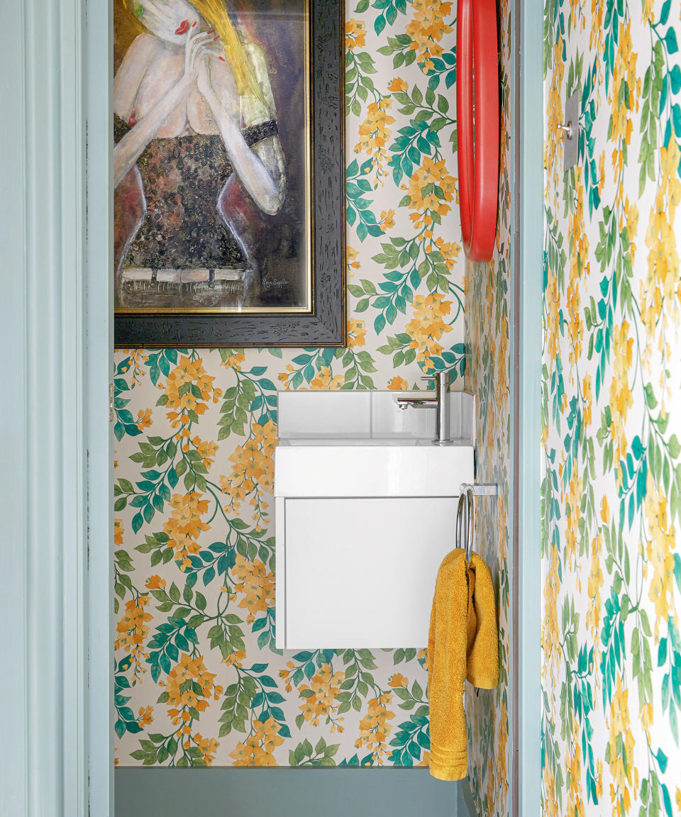 <p> Cloakrooms don&#x2019;t have the same steam and moisture issues as bathrooms, so can take bathroom wallpaper more easily, but it&#x2019;s wise to choose splash proof, easy-to-clean surfaces for the floor and around the basin.&#xA0; </p> <p> &#x2018;In this small area you can have fun with bold wallpaper or bathroom tile ideas. A pattern on the walls or floor creates a striking scheme,&#x2019; says interior designer Cherie Lee. &apos;It&#x2019;s a good idea to check the color, pattern and texture in the cloakroom light before you buy.&#x2019; </p>