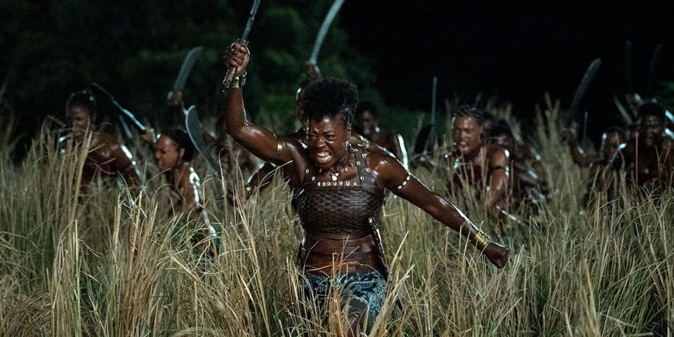 Viola Davis goes full action hero in The Woman King. (Photo: Courtesy of TIFF)