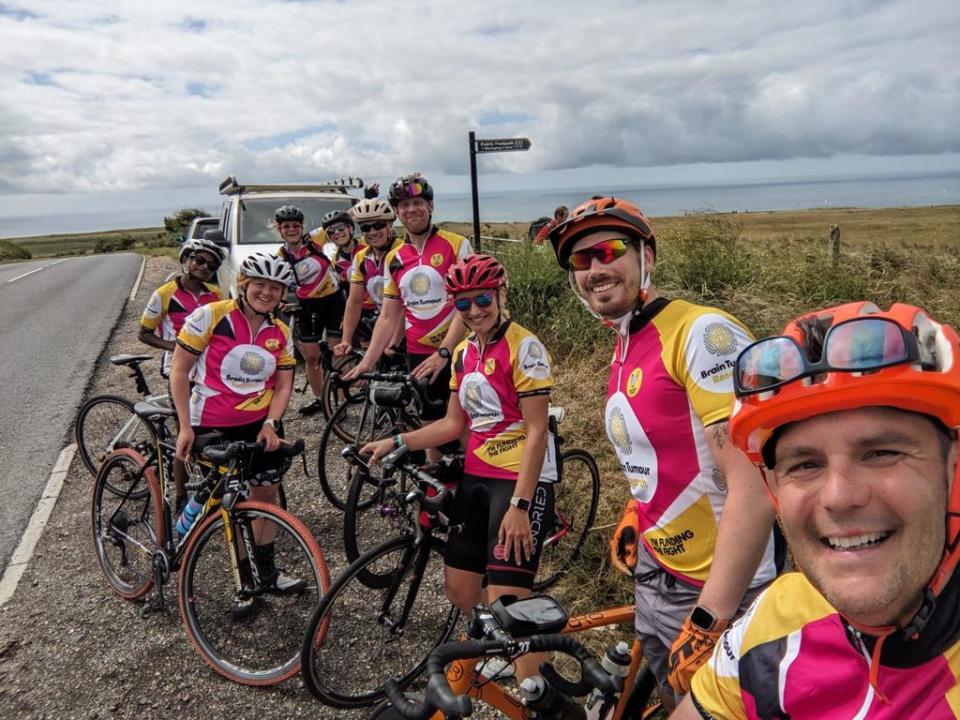 Shaun's brother Daniel recently underwent a charity cycle to raise money for Brain Tumour Research. (Brain Tumour Research/SWNS)
