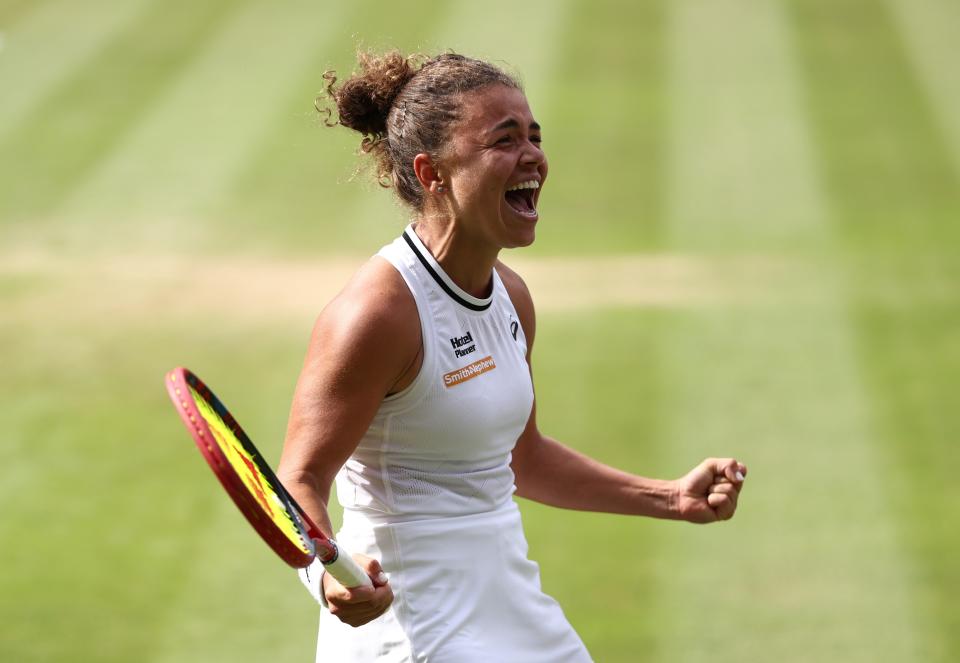 Jasmine Paolini celebrates her Wimbledon semi-final victory (Getty Images)