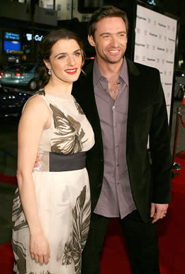 Rachel Weisz and Hugh Jackman at the Hollywood premiere of Warner Bros. Pictures' The Fountain