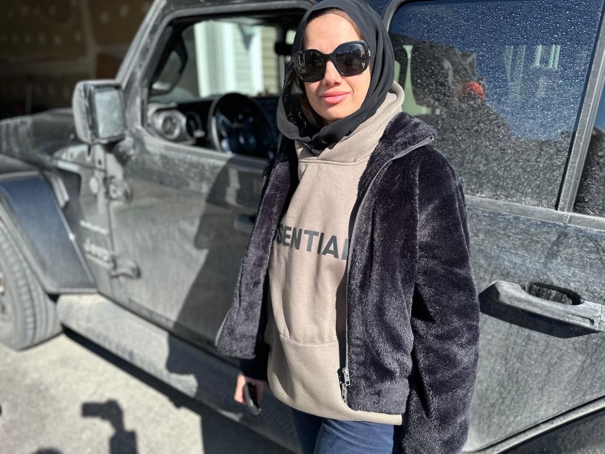 Nada Alkhayyat's Jeep was stolen from her driveway in Barrhaven last summer. Her Ring camera failed to capture the theft.  (Robyn Miller/CBC News.  - image credit)