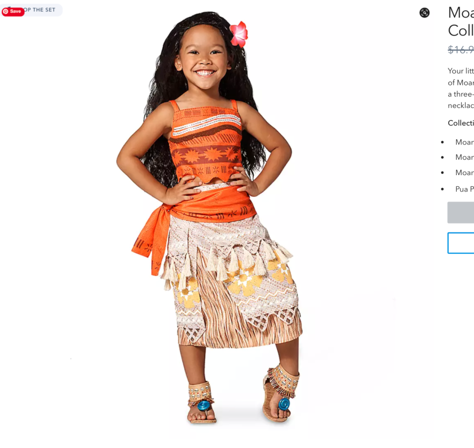 5)  Moana Costume Collection