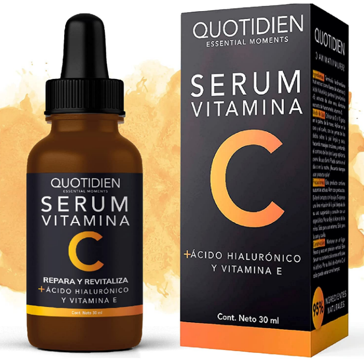 El Serum Vitamina C + Ácido Hialurónico + Vitamina E es un suero facial ideal para todo tipo de piel (30ml). / Image: Amazon México