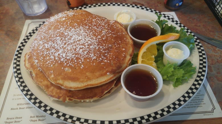 Black Bear Diner pancakes on plate