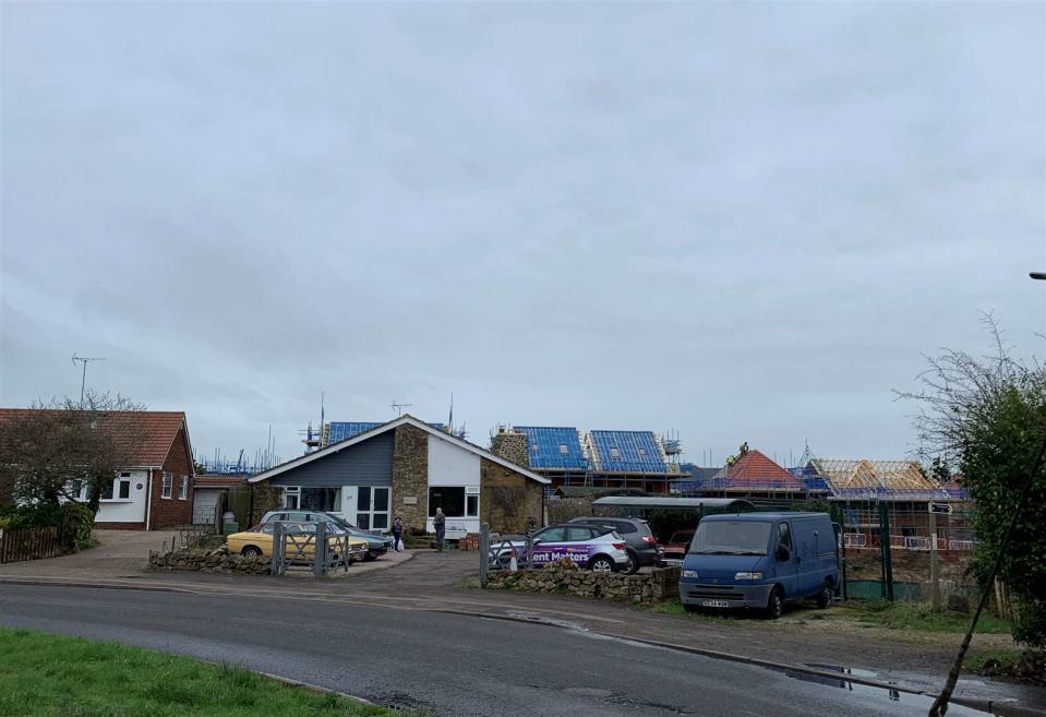 The new builds behind the Kings' bungalow. (SWNS)