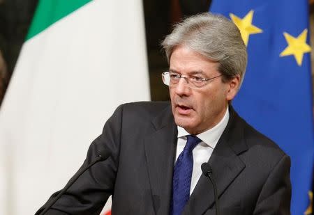 Italy's Prime Minister Paolo Gentiloni in Rome, Italy March 21, 2017. REUTERS/Remo Casilli