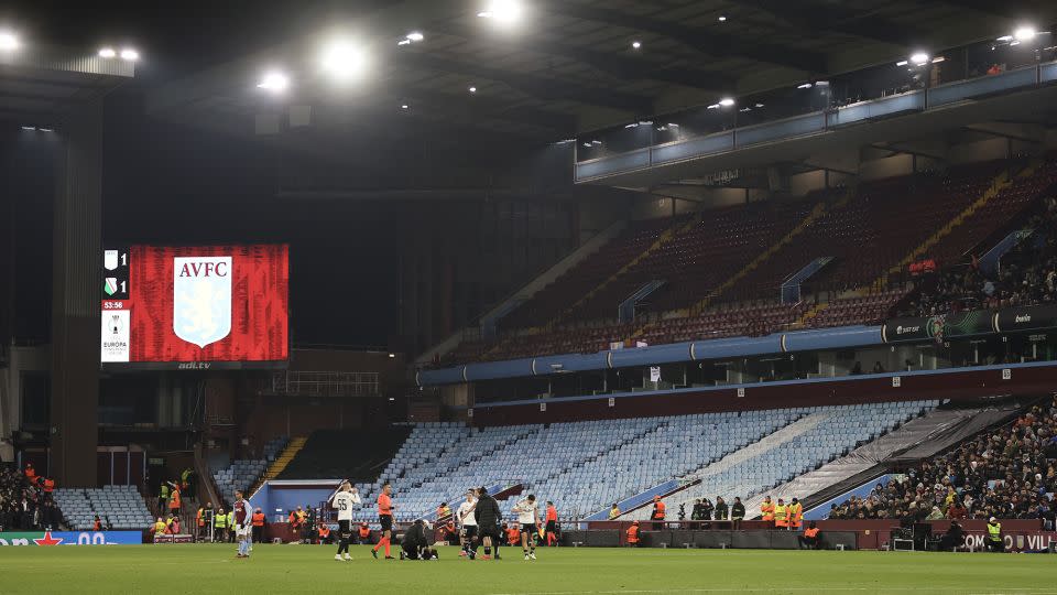 Thursday's match was played in front of an empty away end in Villa Park. - James Baylis/AMA/Getty Images