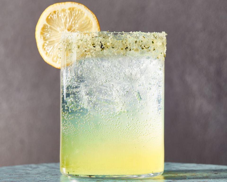 Spiked Sparkling Basil Lemonade