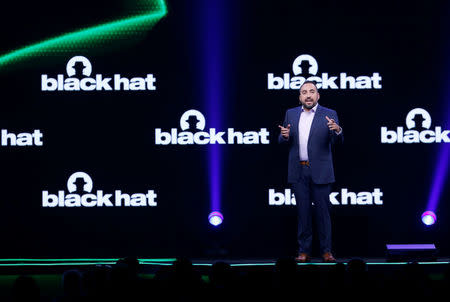 Facebook Chief Security Officer Alex Stamos gives a keynote address during the Black Hat information security conference in Las Vegas, Nevada, U.S. July 26, 2017. REUTERS/Steve Marcus