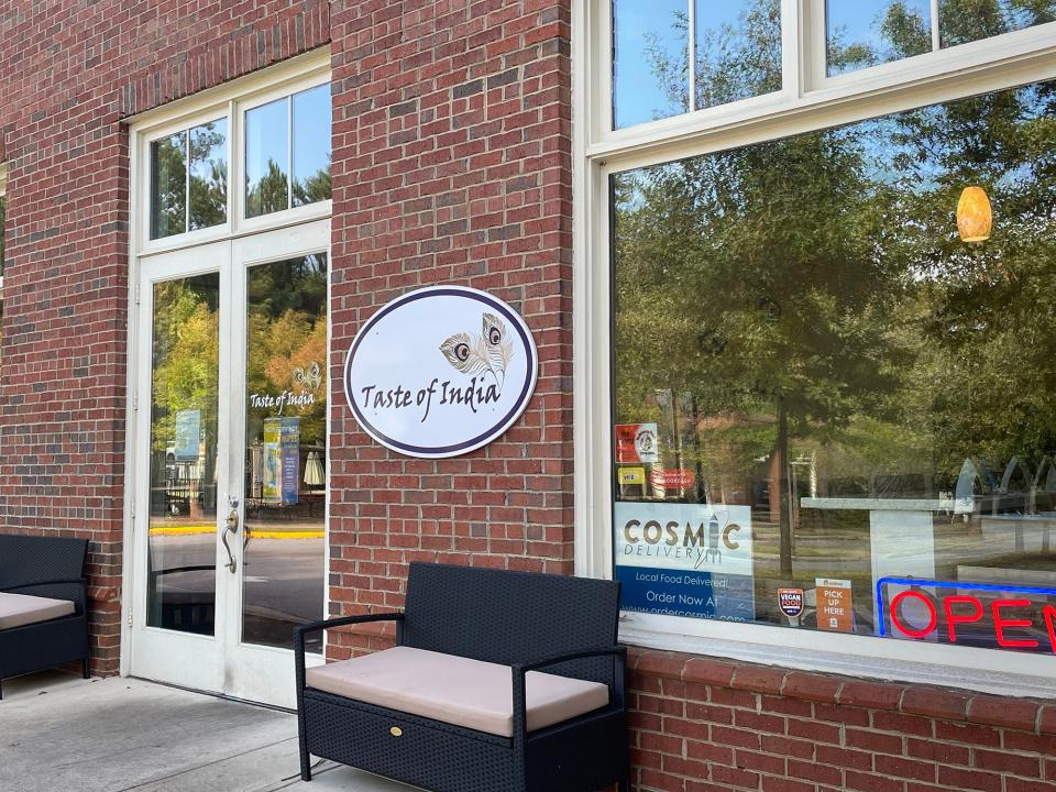 This photo from Thursday, Oct. 19, 2023 shows the store front of Taste of India in Athens, Ga. Originally opened in 2005, the restaurant moved from downtown to the city's east side in 2018.