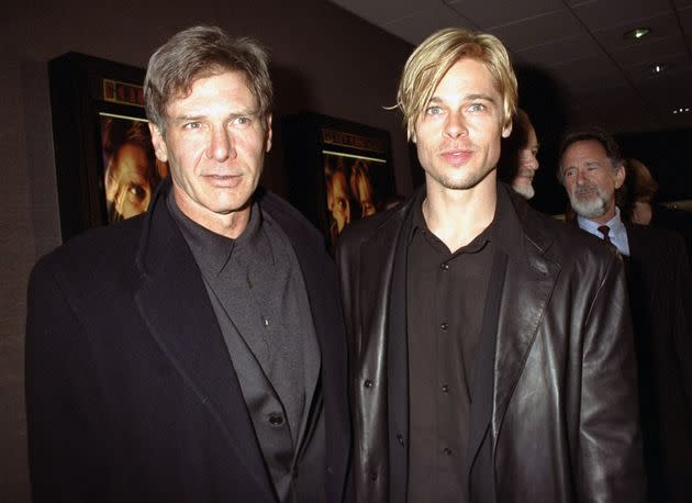 Harrison Ford and Brad Pitt attend the premiere of 
