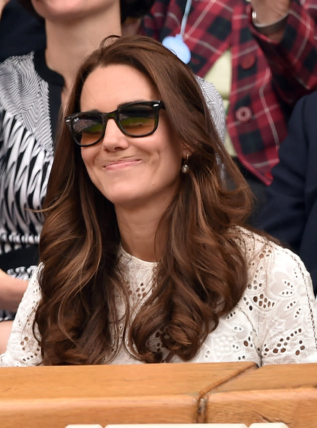 Duchess of Cambridge watching the tennis at Wimbledon 2014.