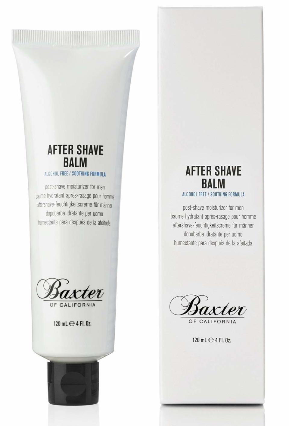 Baxter of California After Shave Balm; best men's skincare brands, best skincare brands for men