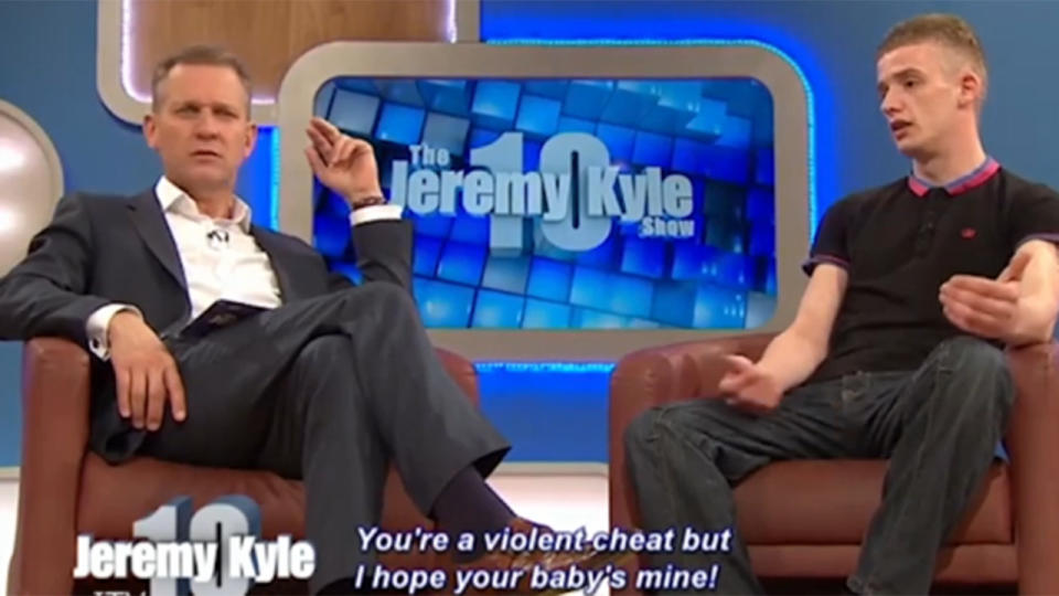 Domestic violence victim Geoff appears on The Jeremy Kyle Show. Photo: ITV