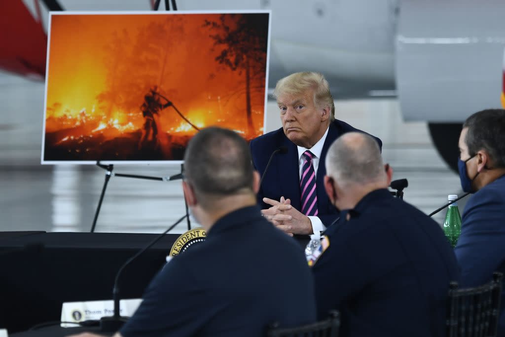 Trump climate change wildfires