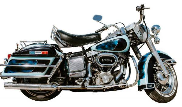 Elvis Presley's Harley Davidson is set to go under the hammer. Source:Visor Down