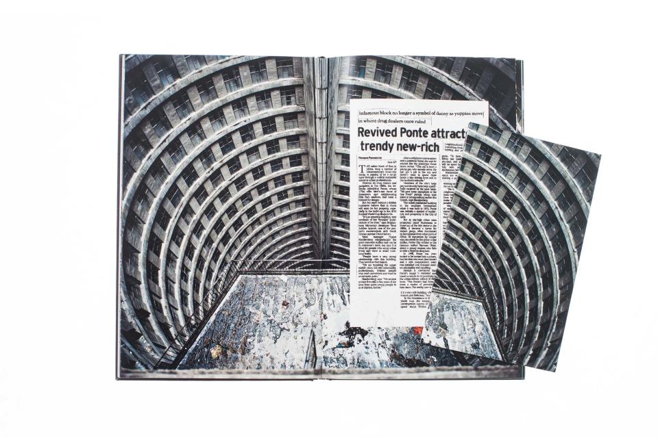 <b>Ponte City</b> The booklets which expand on specific aspects of the project are designed to be inserted at different points in the book by the reader.