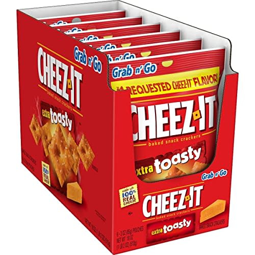Cheez-It Extra Toasty Baked Snack Crackers 3oz bag Box of 6