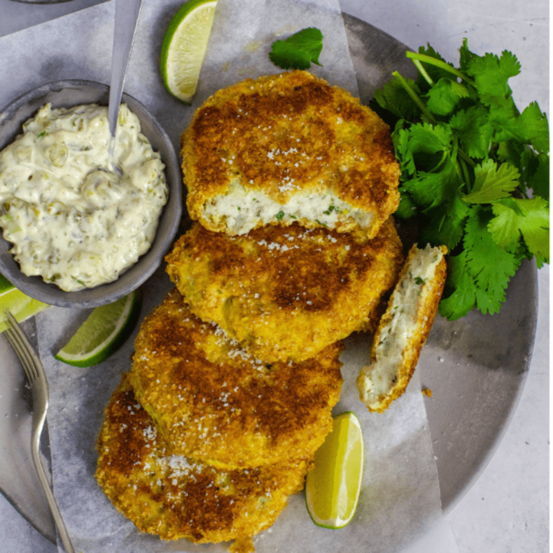 <p>Mad Creations</p><p>These Keto Fish Cakes are seriously to die for! Quick and fresh and only 1g net carbs.</p><p><strong>Get the recipe: <a href="https://madcreationshub.com/recipe/keto-fish-cakes/" rel="nofollow noopener" target="_blank" data-ylk="slk:Keto Fish Cakes;elm:context_link;itc:0;sec:content-canvas" class="link ">Keto Fish Cakes</a></strong></p>