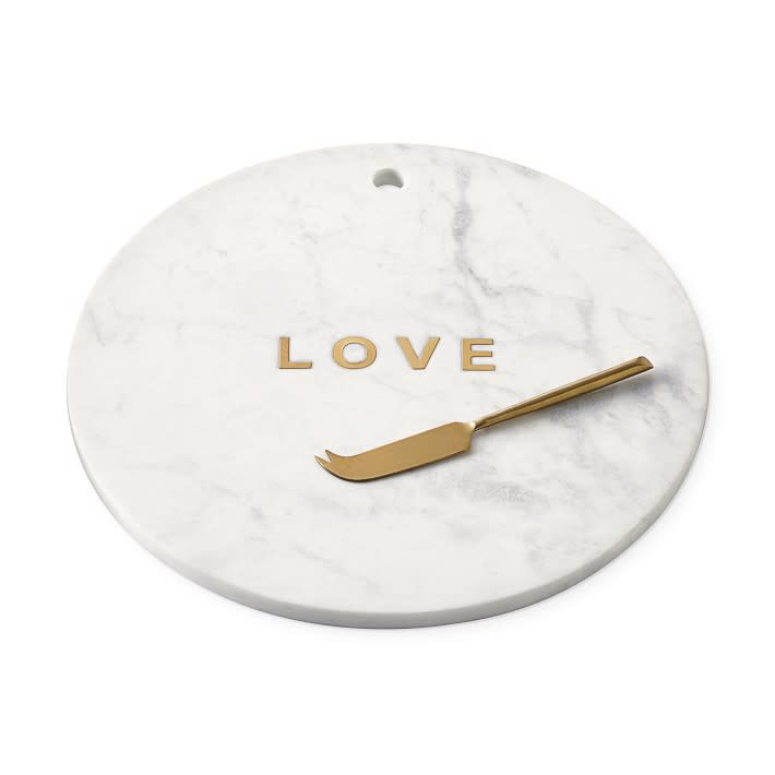 <p><a href="https://go.redirectingat.com?id=74968X1596630&url=https%3A%2F%2Fwww.williams-sonoma.com%2Fproducts%2Fmarble-and-brass-round-board-with-knife-love&sref=https%3A%2F%2Fwww.goodhousekeeping.com%2Flife%2Frelationships%2Fg38542496%2Fromantic-gifts%2F" rel="nofollow noopener" target="_blank" data-ylk="slk:Shop Now;elm:context_link;itc:0;sec:content-canvas" class="link ">Shop Now</a></p><p>"Love" Round Board with Knife</p><p>williams-sonoma.com</p><p>$79.95</p><span class="copyright">Williams Sonoma </span>