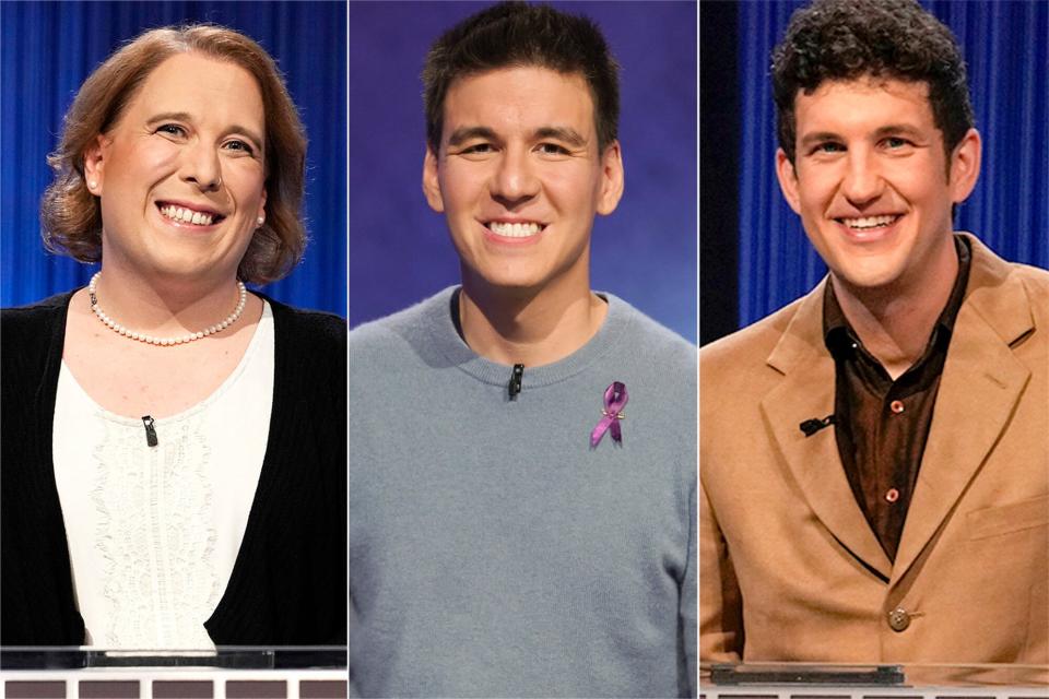 Amy Schneider, James Holzhauer, and Matt Amodio