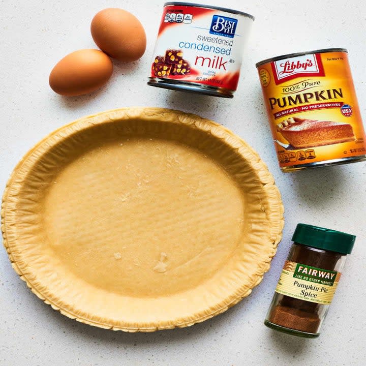 Ingredients for 5-Ingredient Pumpkin Pie