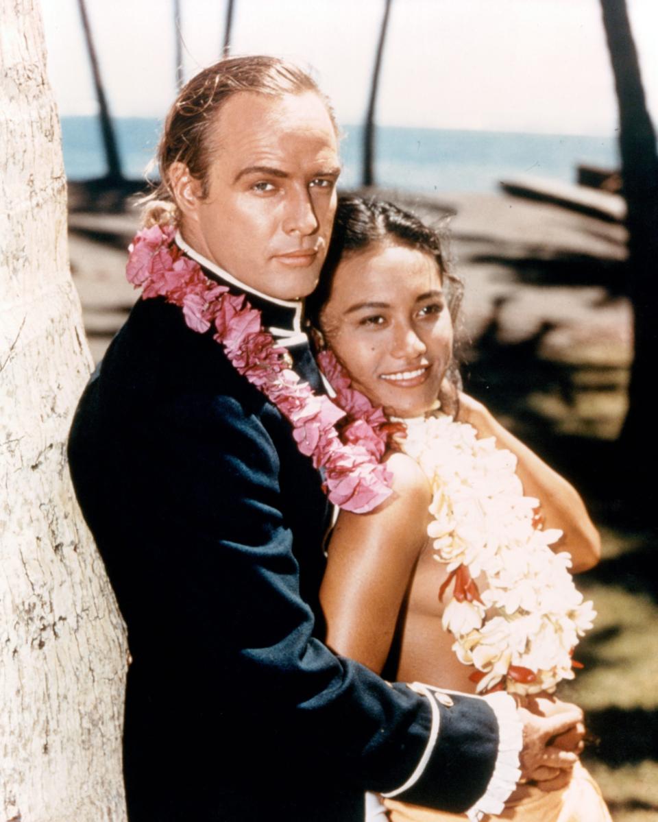 Marlon Brando with Tarita in Mutiny on the Bounty - Getty 