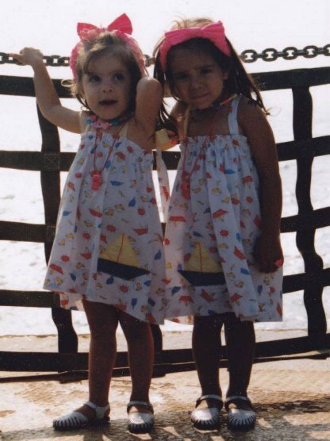 Julie Gras-Najjar (left) and Adele Gras at 3 years old, right around the time they moved to Wilmington.