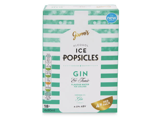 Gianni's Gin and Tonic Ice Popsicles