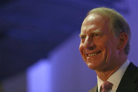 U.S. diplomat Richard Haass reacts during speeches in the Europa Hotel before chairing inter-party talks designed to resolve issues over parades, flags and Northern Ireland's past, in Belfast September 17, 2013. REUTERS/Cathal McNaughton