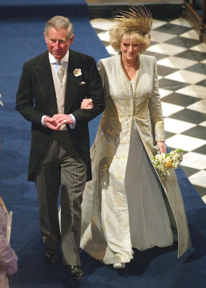 Charles and Camilla on their wedding day, April 9, 2005.