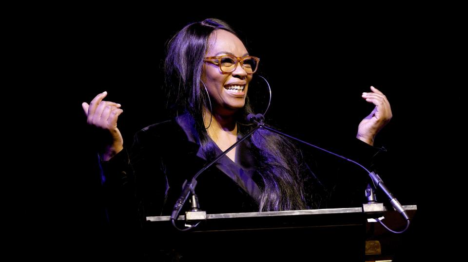 Jody Watley speaks onstage for The National Museum Of African American Music Celebration of Legends Benefit Concert at Ryman Auditorium on June 17, 2021 in Nashville. - Credit: Jason Kempin/Getty Images for NMAAM