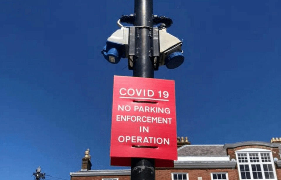 Bungling council workers have been slammed for erecting no parking signs with a vital full stop missing (Picture: SWNS)