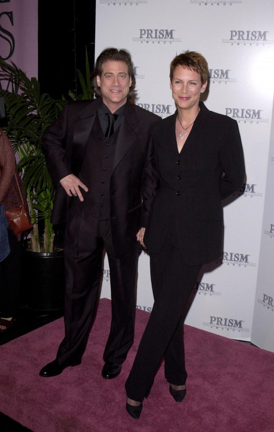 PHOTO: In this April 4, 2001, file photo, Jamie Lee Curtis & Richard Lewis attend the 5th Annual Prism Awards at CBS Television City in Los Angeles. (J. P. Aussenard/WireImage via Getty Images, FILE)