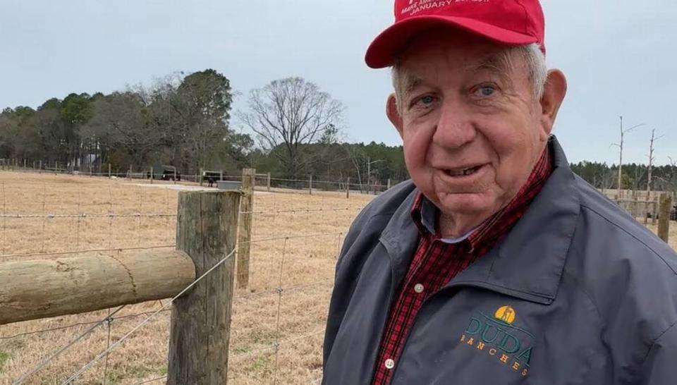 Charles Marchant on his farm in Jeff Davis County, Georgia, on Jan 23, 2024. Joe Kovac Jr./AJC