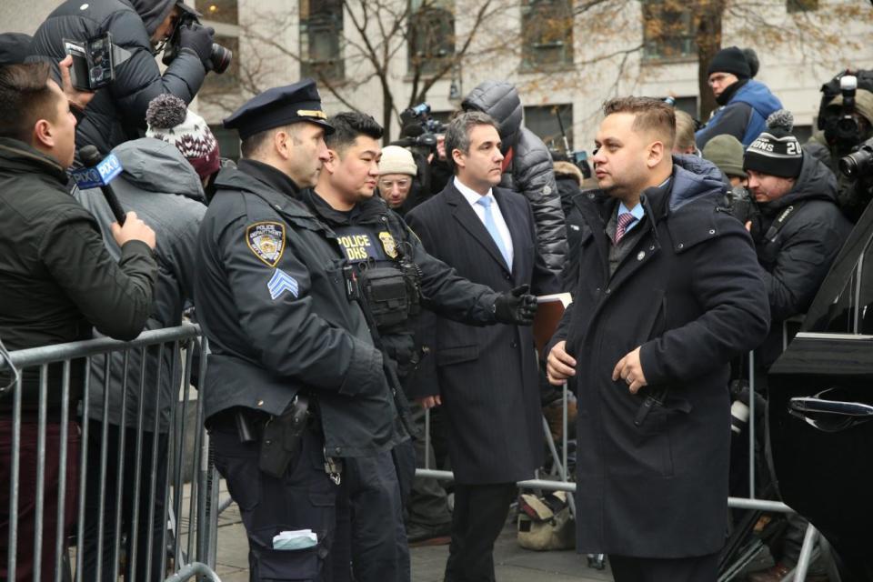 Michael Cohen leaves court after he was jailed for three years (Getty Images)