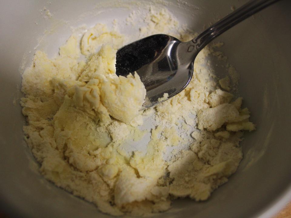 flour and butter mixture in a bowl