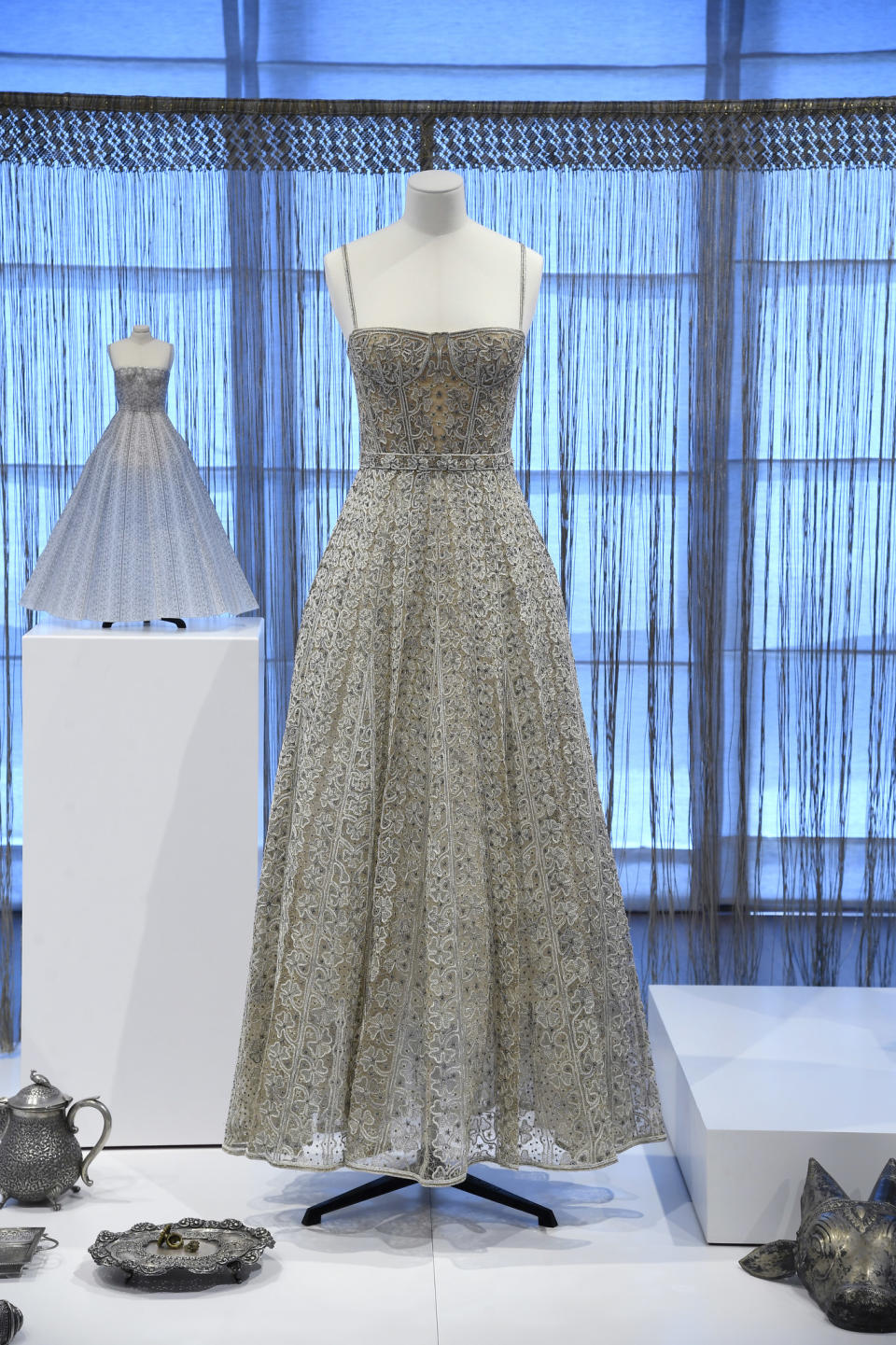 Christian Dior show items with embroidery from the Chanakya atelier.