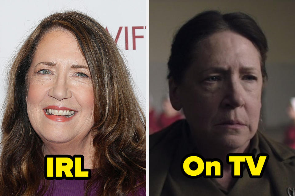 <div><p>"Ann is such a talented actor and always seems like a really nice person in interviews, but my god, Aunt Lydia is the worst."</p><p>—<a href="https://www.buzzfeed.com/emmanz" rel="nofollow noopener" target="_blank" data-ylk="slk:Bagel;elm:context_link;itc:0;sec:content-canvas" class="link ">Bagel</a></p></div><span> Getty Images / Hulu</span>