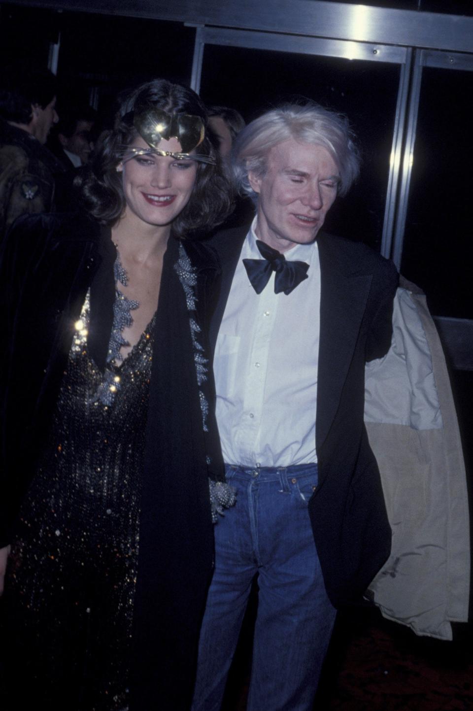 With Andy Warhol at a Studio 54 New Year's Eve party in 1977  - Ron Galella/Ron Galella Collection via Getty Images