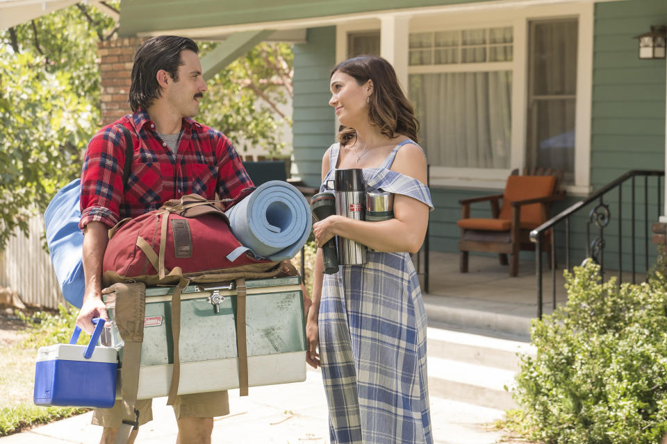 <p>Milo Ventimiglia as Jack and Mandy Moore as Rebecca in NBC’s <i>This Is Us</i>.<br>(Photo: Ron Batzdorff/NBC) </p>